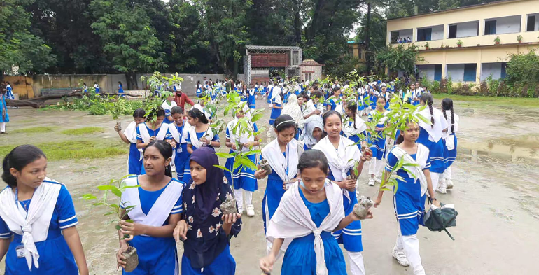 রাজশাহীতে বৃক্ষরোপণ ও বিতরণ