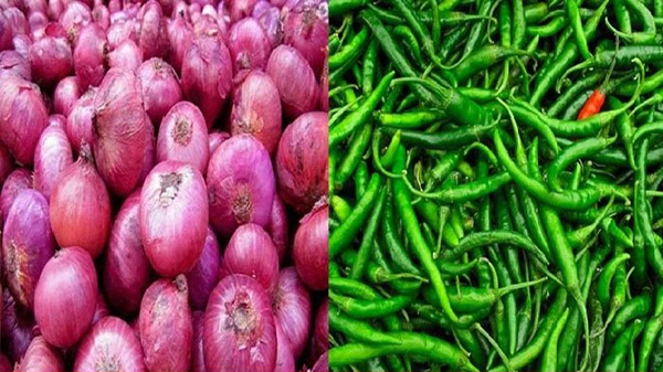 হিলি বন্দরে পেঁয়াজ ও কাঁচা মরিচের আমদানি দ্বিগুণ, তবু দাম বাড়ছে